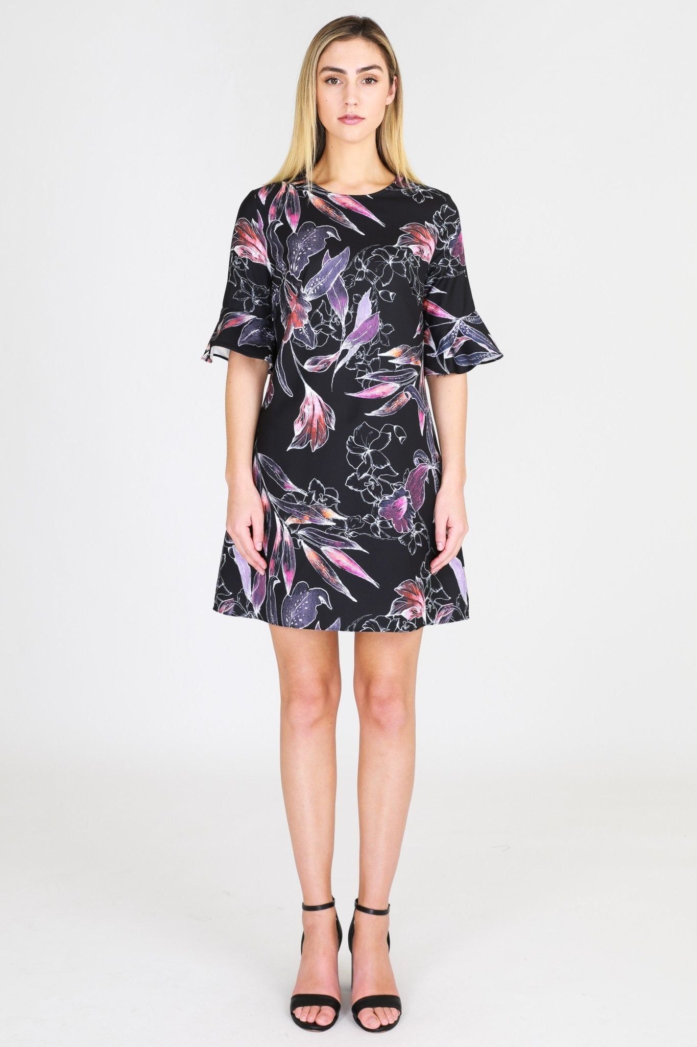 3rd LOVE Tunic Dress in Leaf Print - Hey Sara