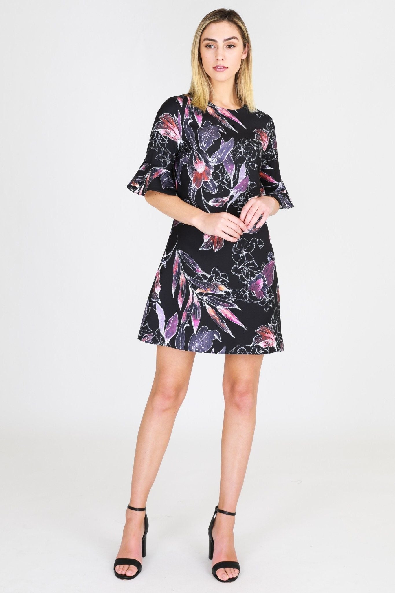 3rd LOVE Tunic Dress in Leaf Print - Hey Sara