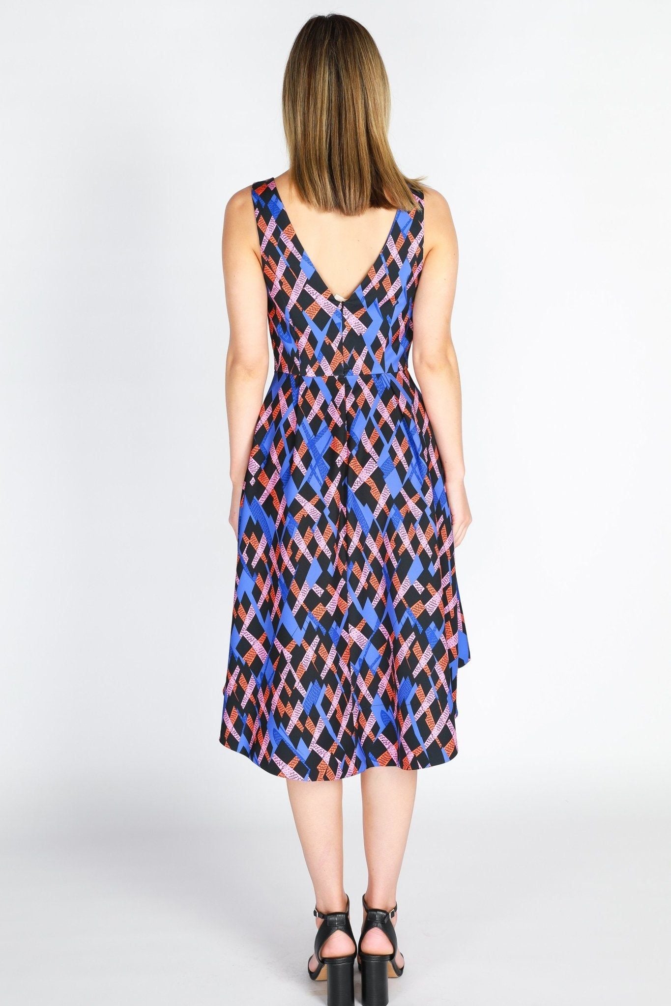 3rd Love V-Neck Midi Dress in Abstract Print - Hey Sara