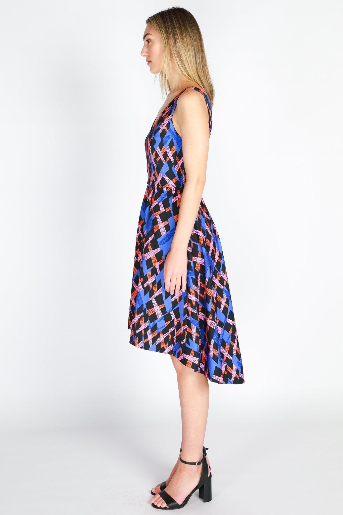 3rd Love V-Neck Midi Dress in Abstract Print - Hey Sara