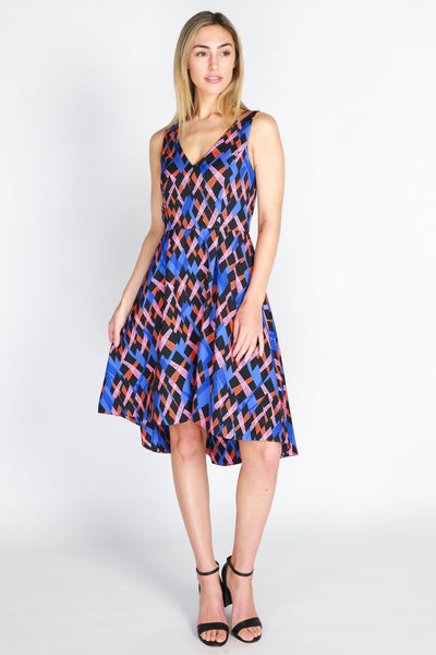 3rd Love V-Neck Midi Dress in Abstract Print - Hey Sara