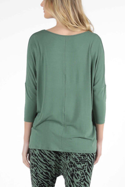 Betty Basics Atlanta 3/4 Sleeve Top in Sage - Hey Sara