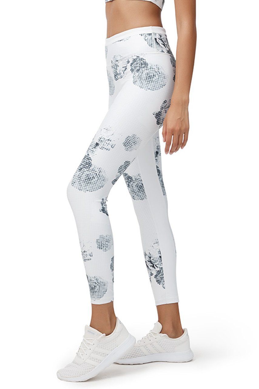 Allfenix Eden 7/8 Length Leggings in White with Print - Hey Sara