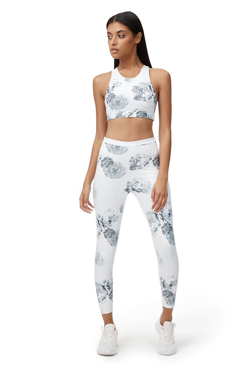 Allfenix Eden 7/8 Length Leggings in White with Print - Hey Sara