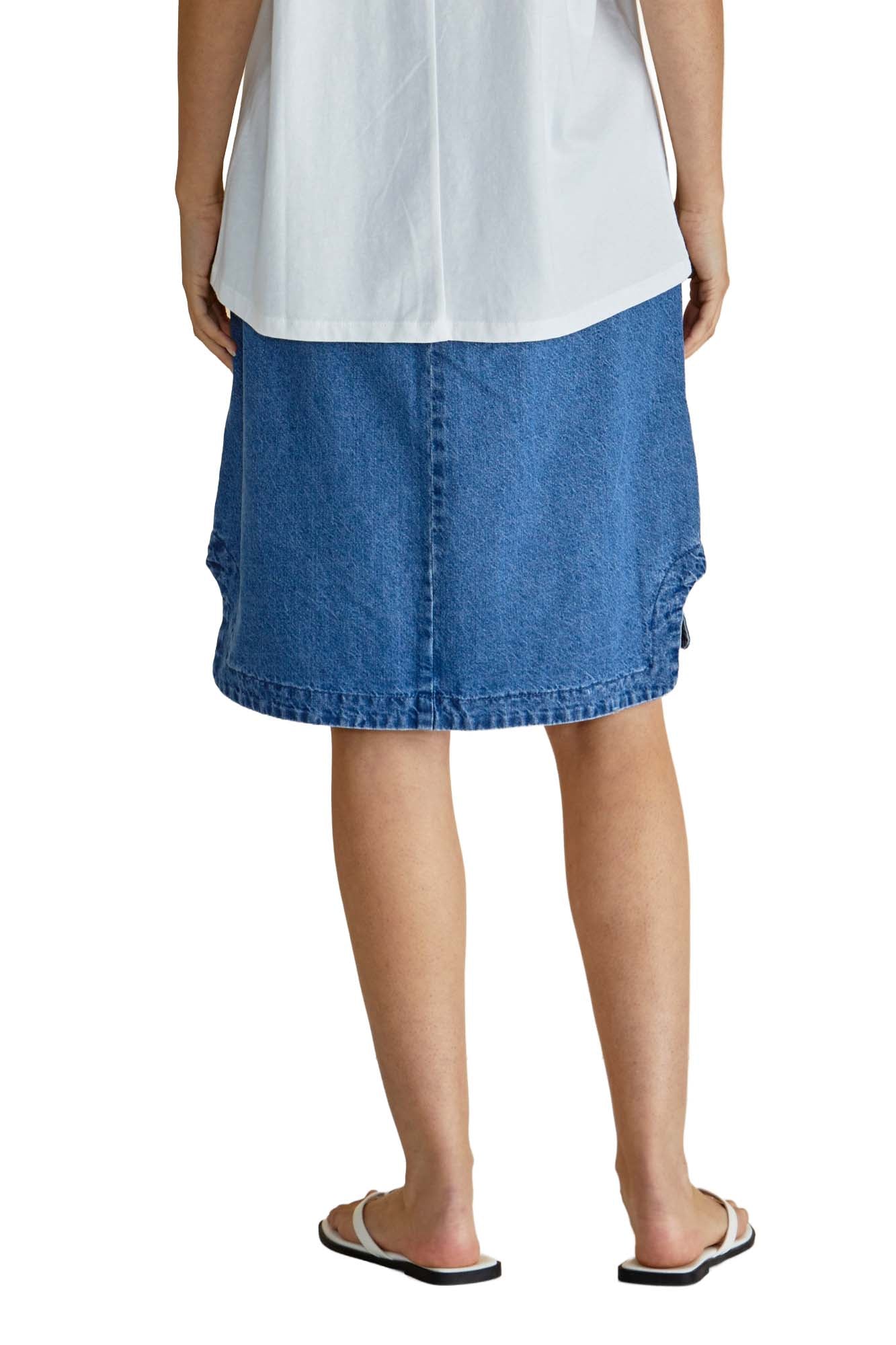 Betty Basics Dara Denim Skirt in Vintage Blue