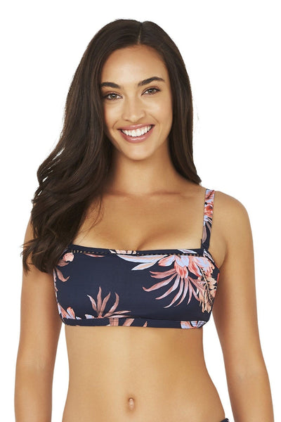 Baku Vanuatu Print Bandeau Swim Top for D and DD - Hey Sara