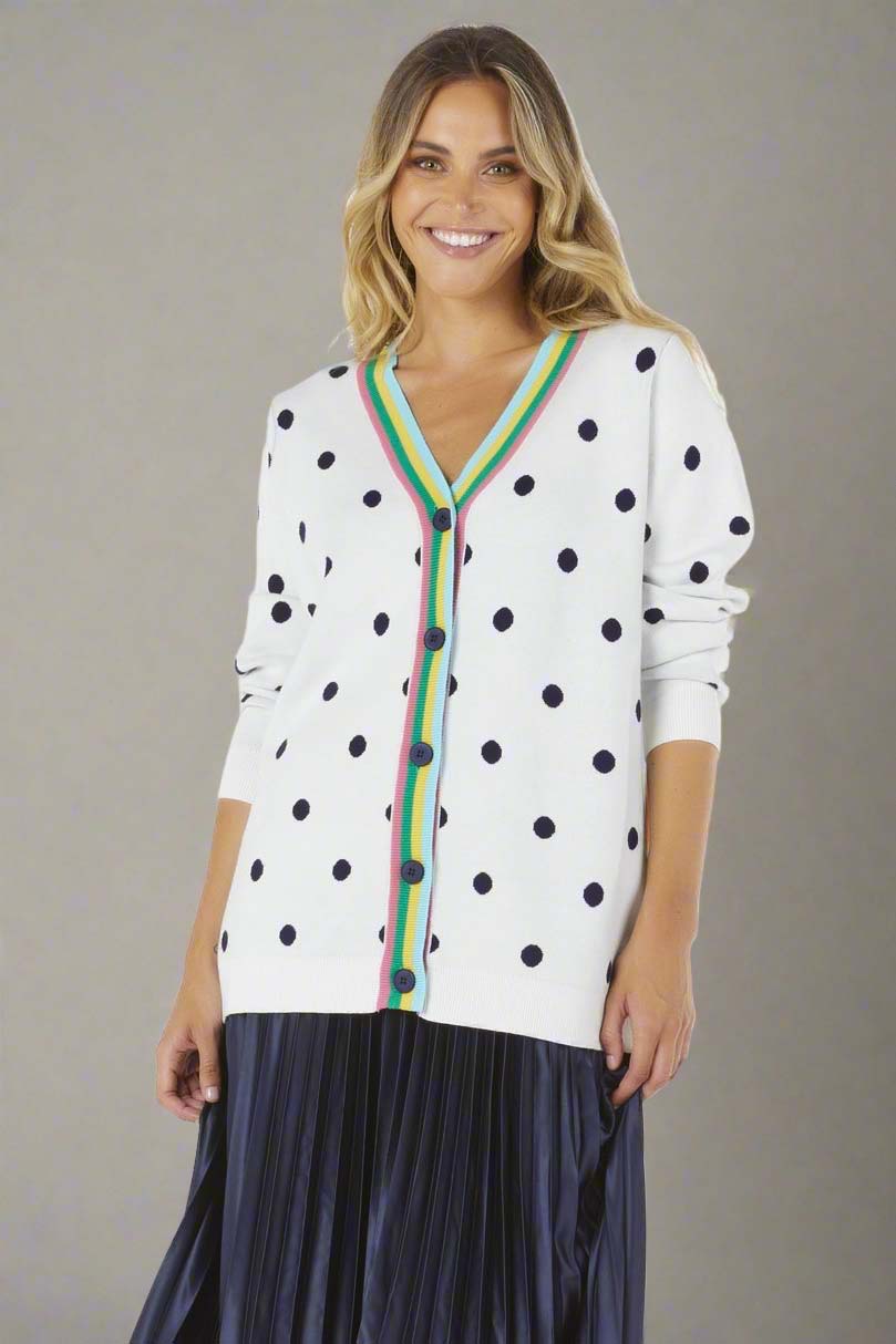 Betty Basics Pippa Cardigan in Polka Dot