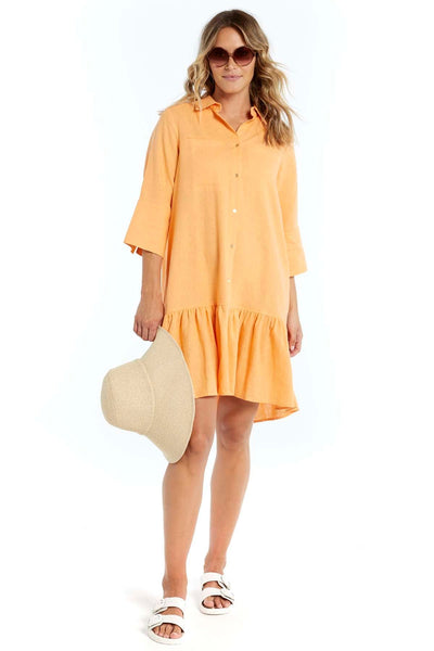 Betty Basics Adrienne Dress in Mango - Hey Sara