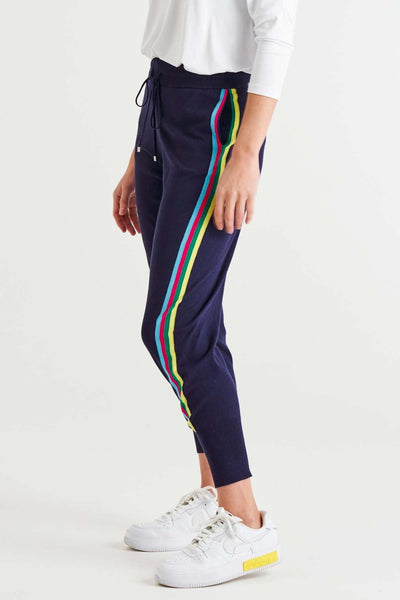 Betty Basics Aida Knit Pant in Blue Rainbow - Hey Sara