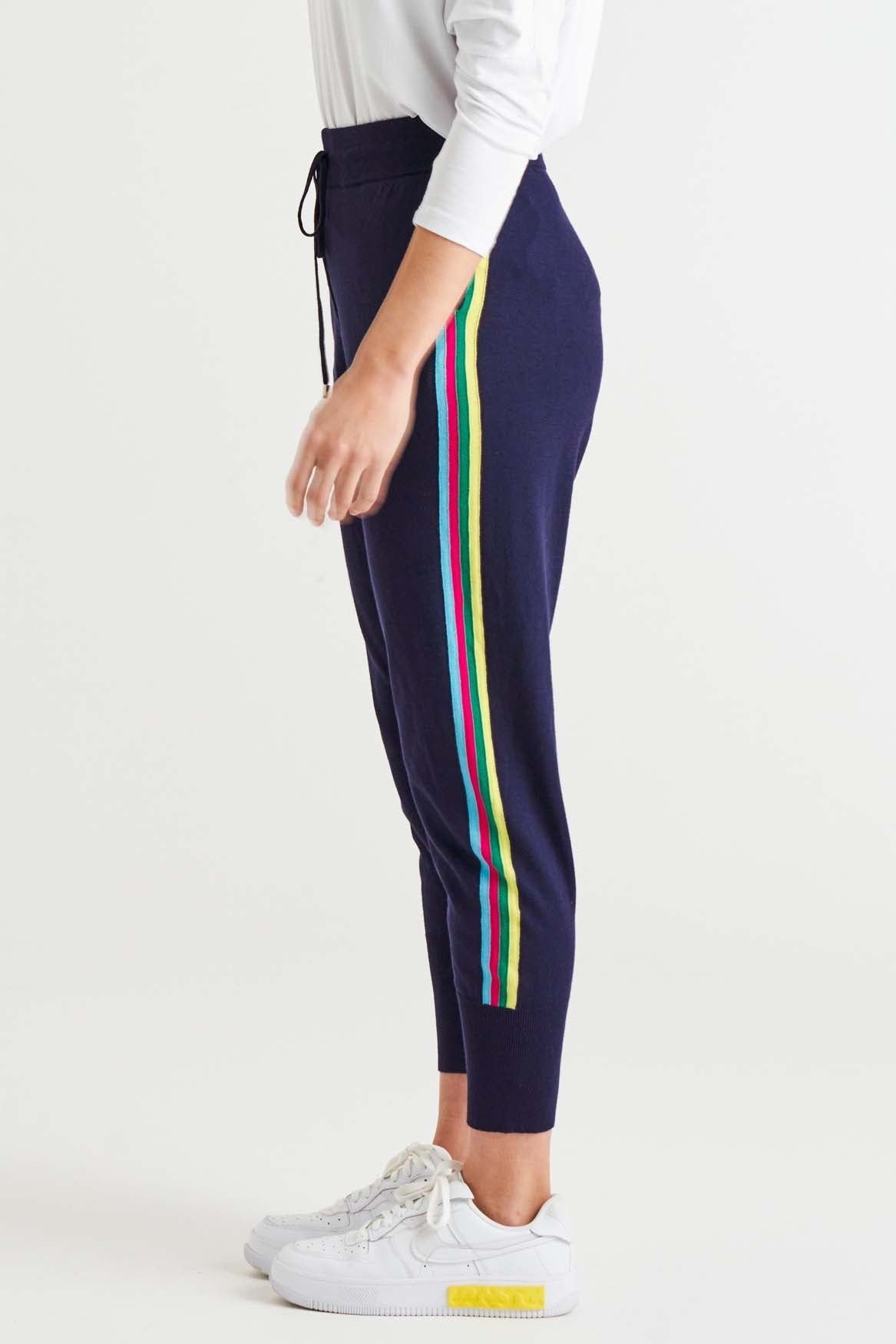 Betty Basics Aida Knit Pant in Blue Rainbow - Hey Sara