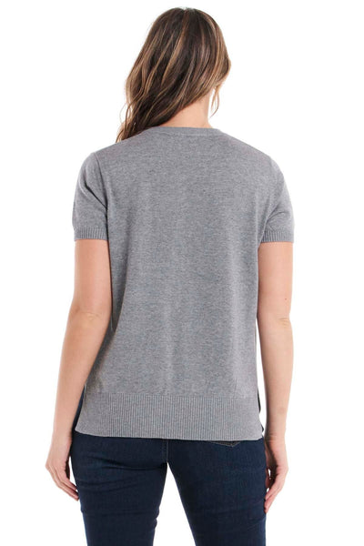 Betty Basics Antonia Knit Tee in Slate Grey - Hey Sara