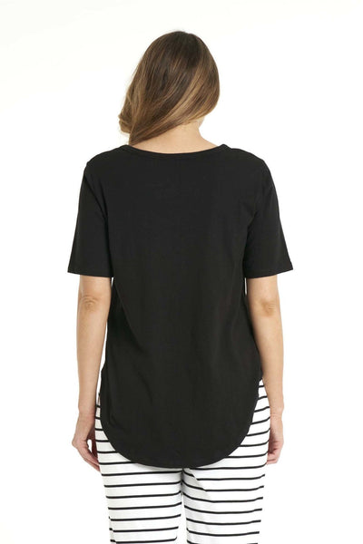 Betty Basics Ariana Tee in Black - Hey Sara