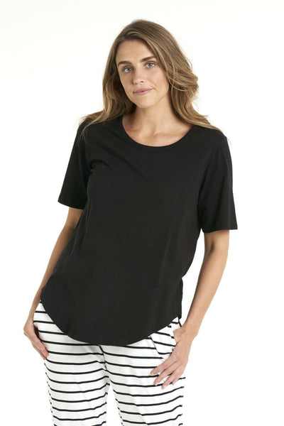Betty Basics Ariana Tee in Black - Hey Sara