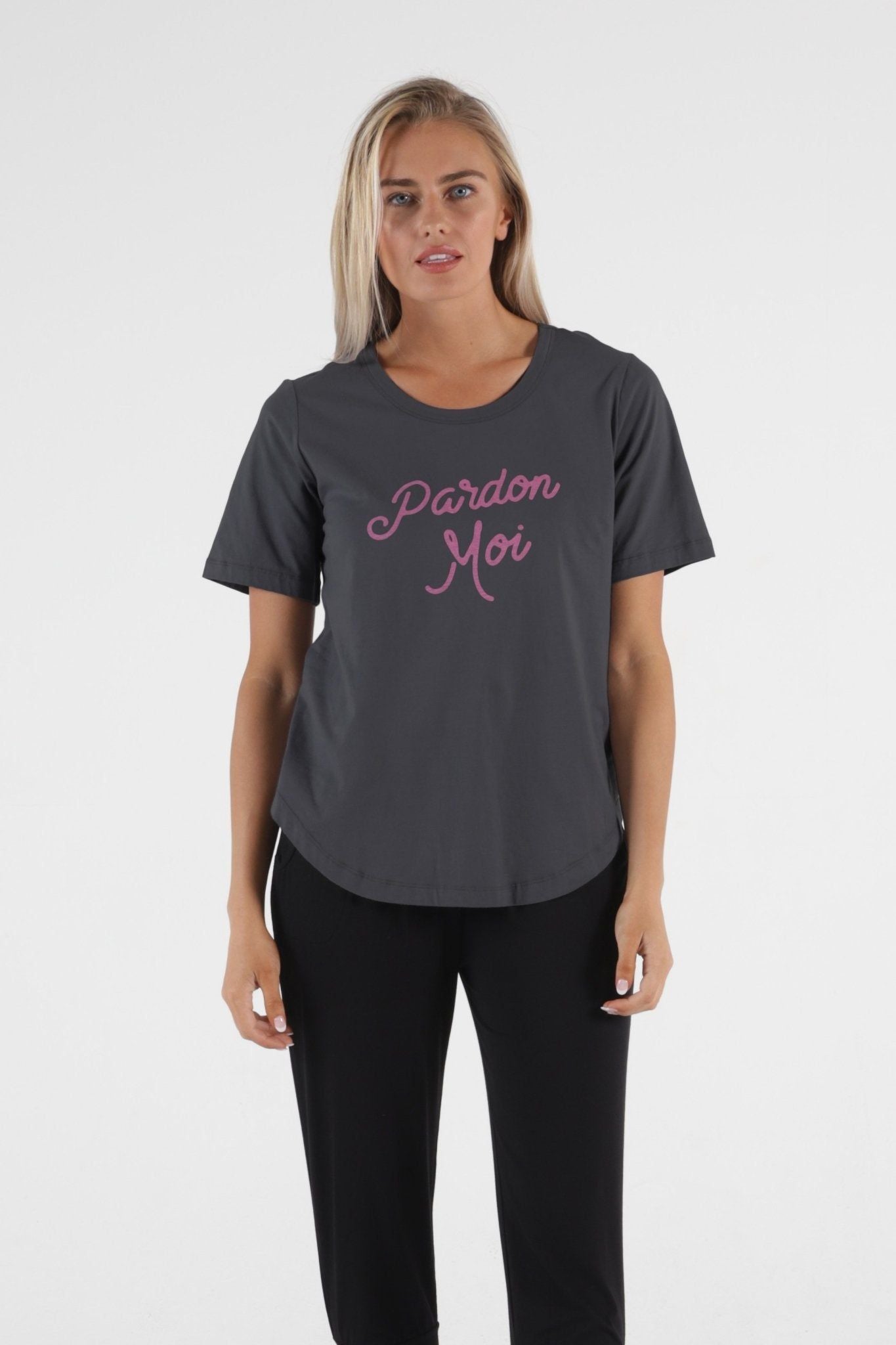 Betty Basics Ariana Tee in Indi Grey - Pardon Moi - Hey Sara