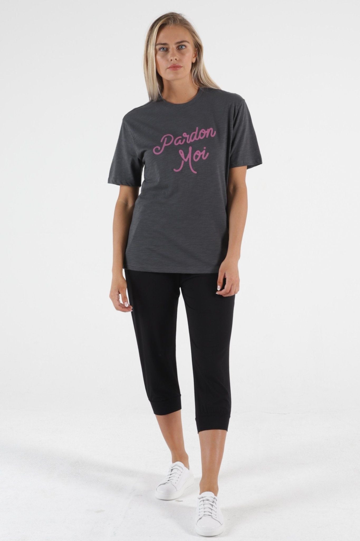 Betty Basics Ariana Tee in Indi Grey - Pardon Moi - Hey Sara