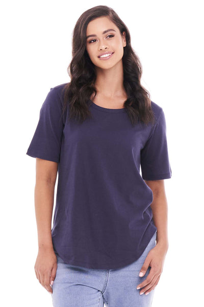Betty Basics Ariana Tee in Navy - Hey Sara