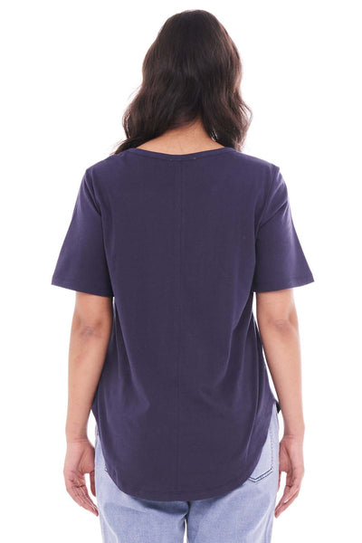 Betty Basics Ariana Tee in Navy - Hey Sara