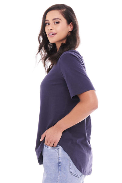 Betty Basics Ariana Tee in Navy - Hey Sara