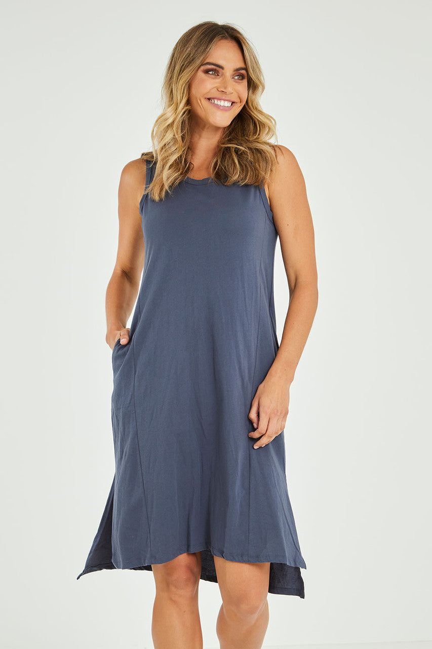 Betty Basics Arwin Dress in Indie Blue - Hey Sara