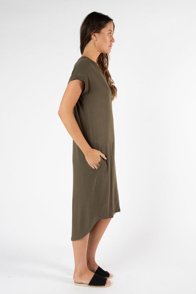 Betty Basics Avalon Dress in Khaki - Hey Sara