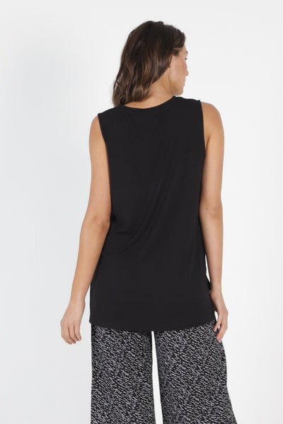 Betty Basics Barbados Tank in Black - Hey Sara