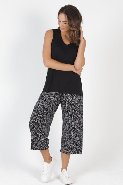 Betty Basics Barbados Tank in Black - Hey Sara