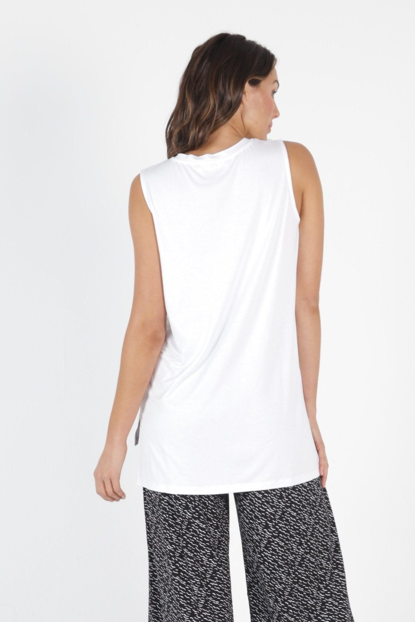 Betty Basics Barbados Tank in White - Hey Sara