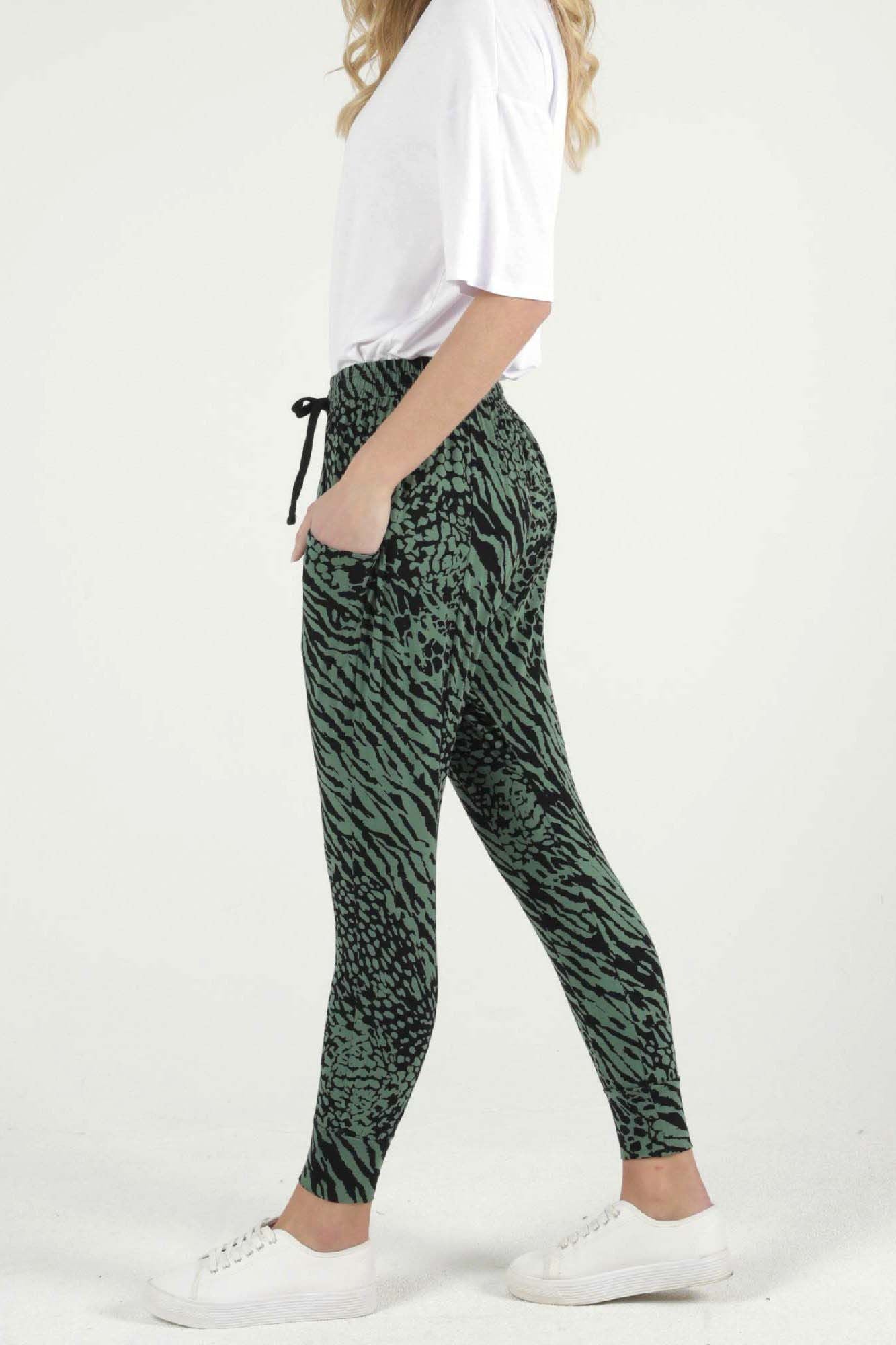 Betty Basics Barcelona Pants in Sage Instinct Print - Hey Sara