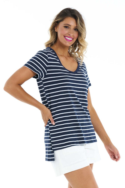 Betty Basics Billie Tee in Nautical Navy - Hey Sara