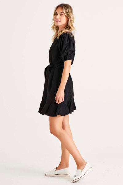 Betty Basics Birdie Mini Dress in Coal Black - Hey Sara