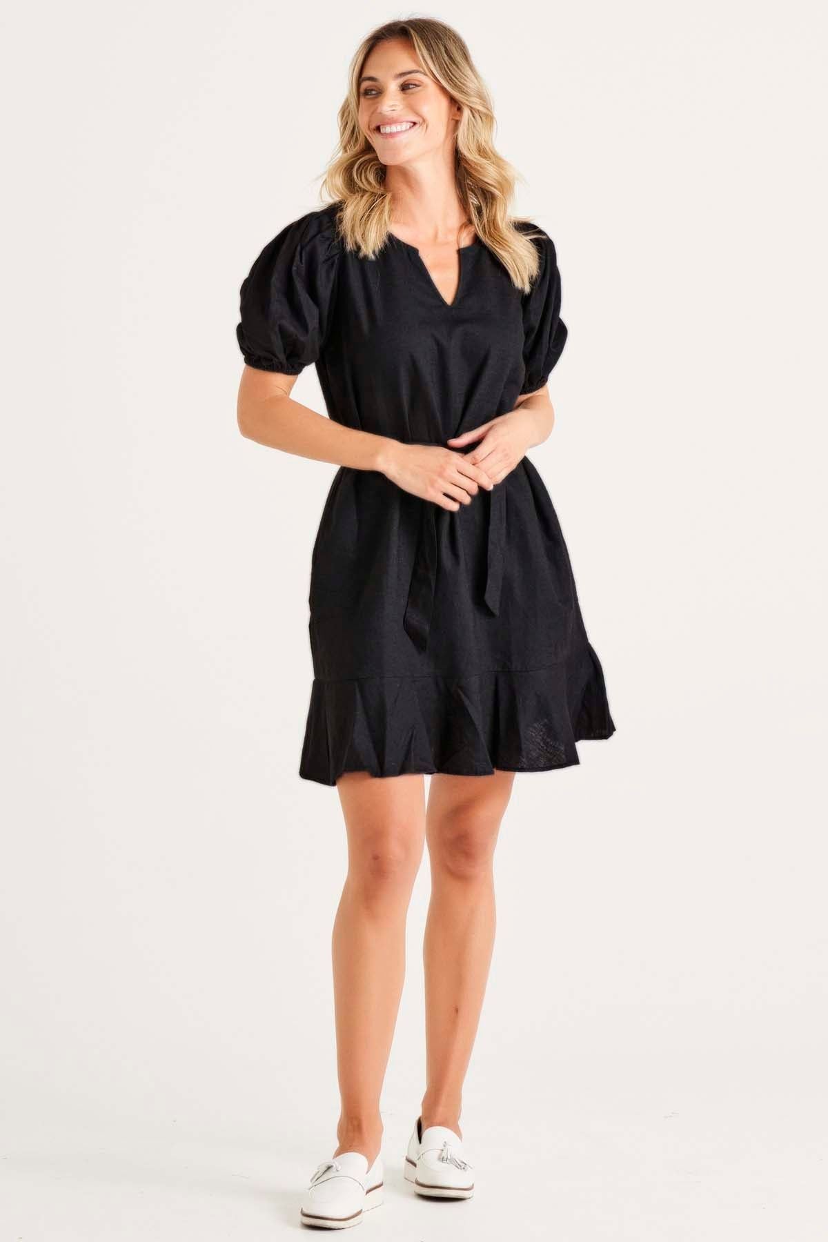 Betty Basics Birdie Mini Dress in Coal Black - Hey Sara