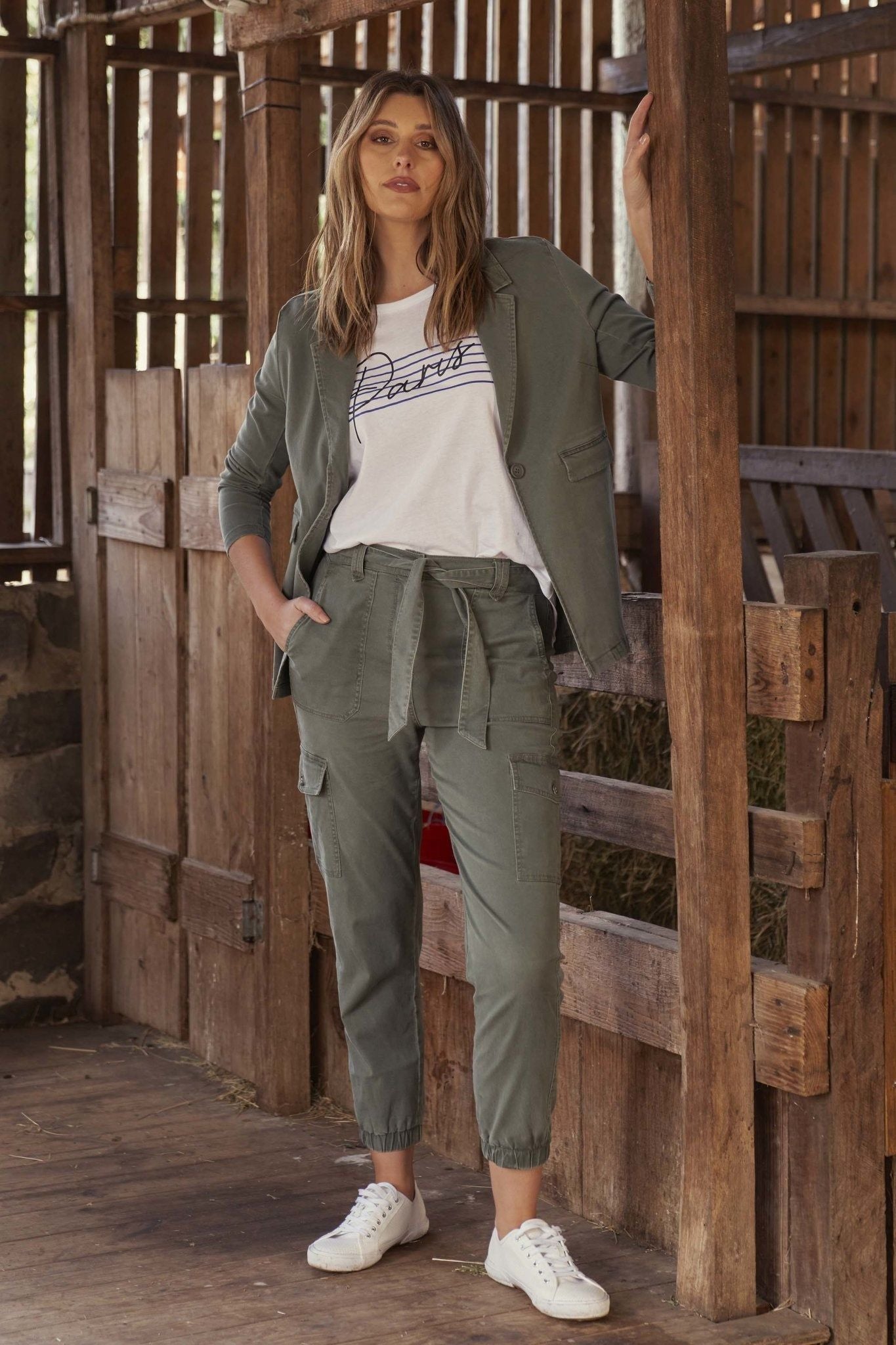 Betty Basics Canterbury Cargo Pants in Khaki - Hey Sara