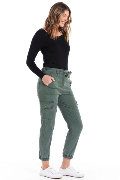 Betty Basics Canterbury Cargo Pants in Khaki - Hey Sara