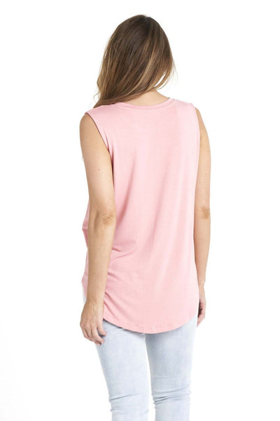 Betty Basics Capri Tank in Salmon Pink - Hey Sara