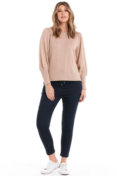 Betty Basics Charlotte Knit Jumper in Latte - Hey Sara