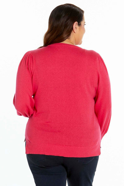 Betty Basics Charlotte Knit Jumper in Pink Poppy - Hey Sara