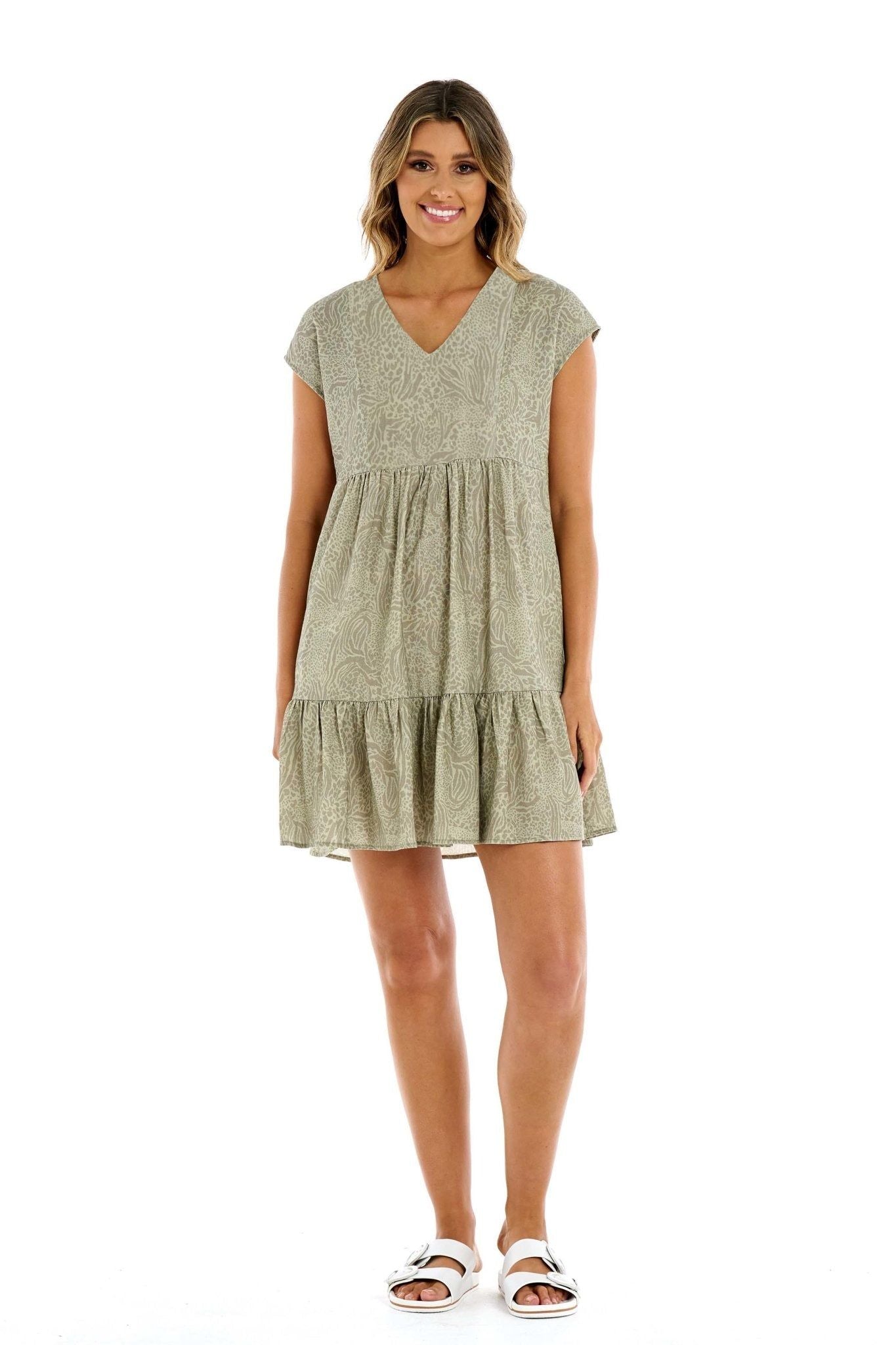 Betty Basics Clarissa Linen Dress in Vine - Hey Sara