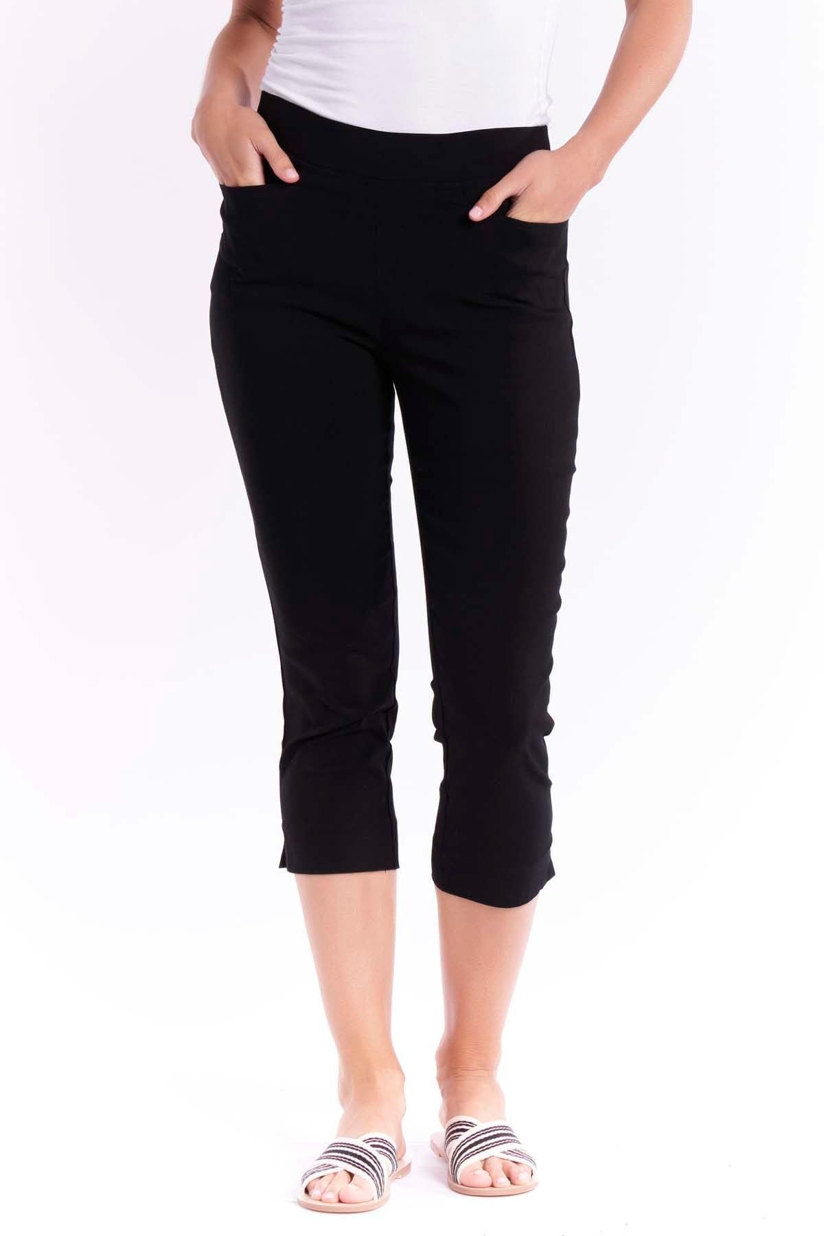 Betty Basics Crop Bengaline Pant in Black - Hey Sara