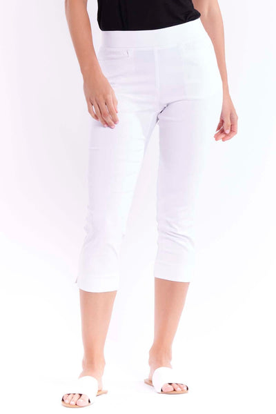 Betty Basics Crop Bengaline Pant in White - Hey Sara