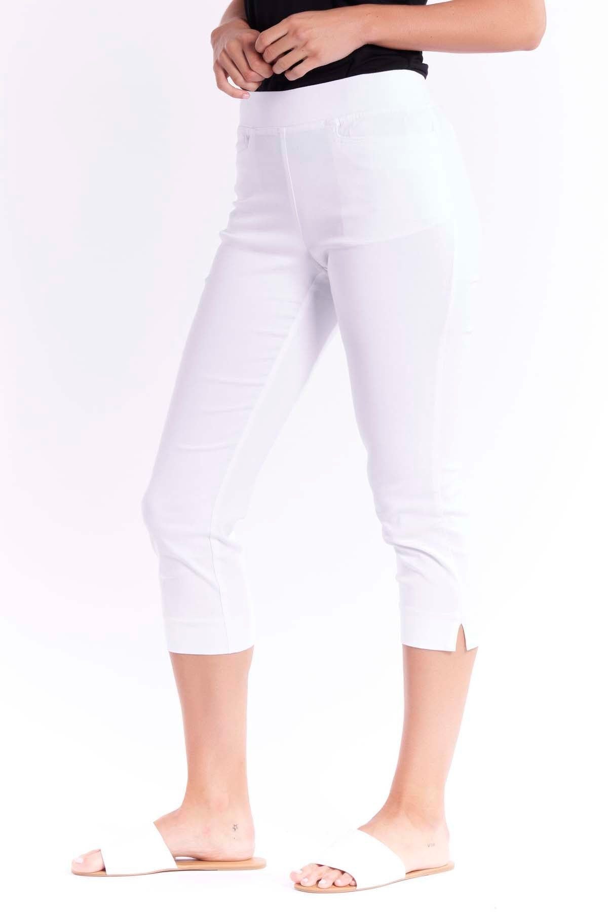 Betty Basics Crop Bengaline Pant in White - Hey Sara