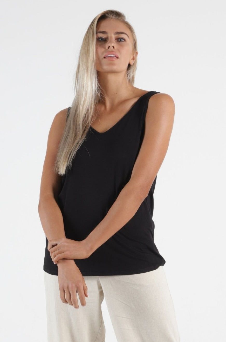 Betty Basics Dallas Reversible Tank in Black - Hey Sara