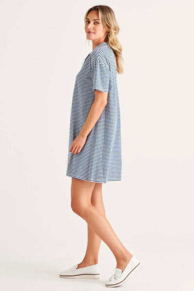 Betty Basics Deana Polo Dress in Persian Stripe - Hey Sara