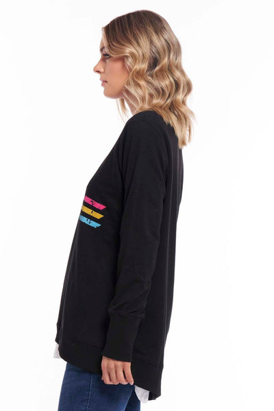 Betty Basics Dolly Sweater in Black Star - Hey Sara