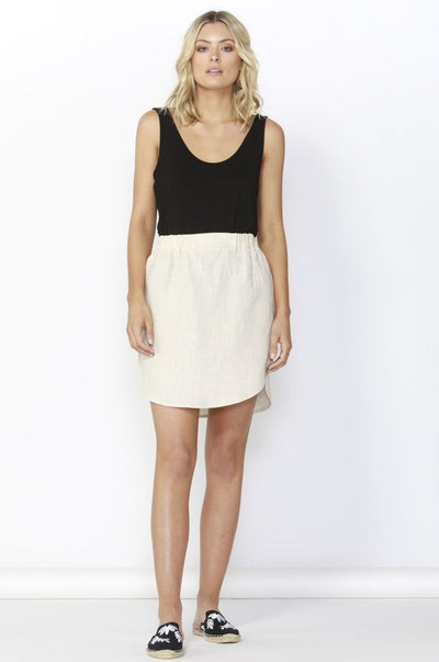 Betty Basics Duke Linen Skirt in Natural - Hey Sara