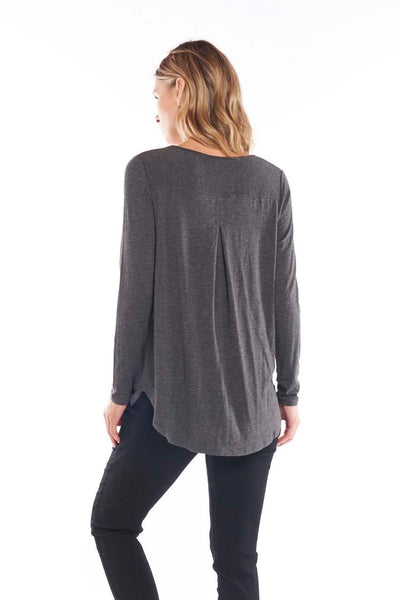 Betty Basics Evanna Top in Charcoal Marle - Hey Sara