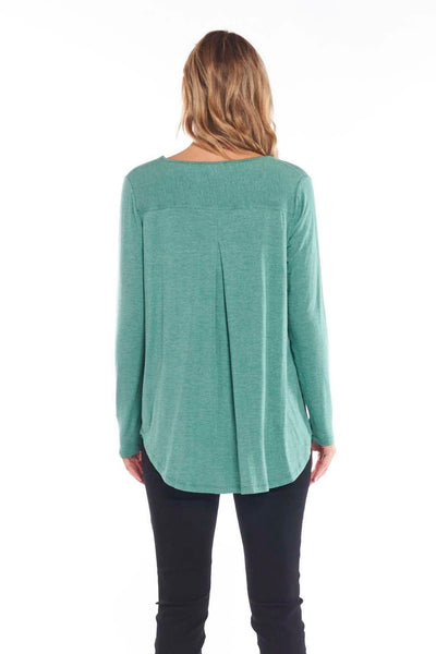 Betty Basics Evanna Top in Silver Fern Marle - Hey Sara
