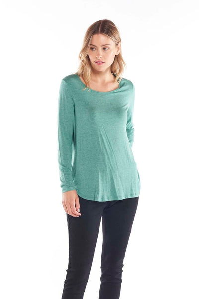 Betty Basics Evanna Top in Silver Fern Marle - Hey Sara