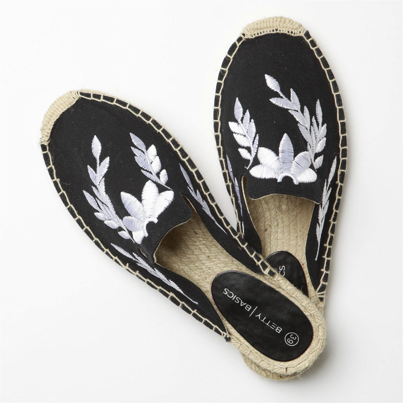 Betty Basics Fiesta Canvas Mule in Black - Hey Sara