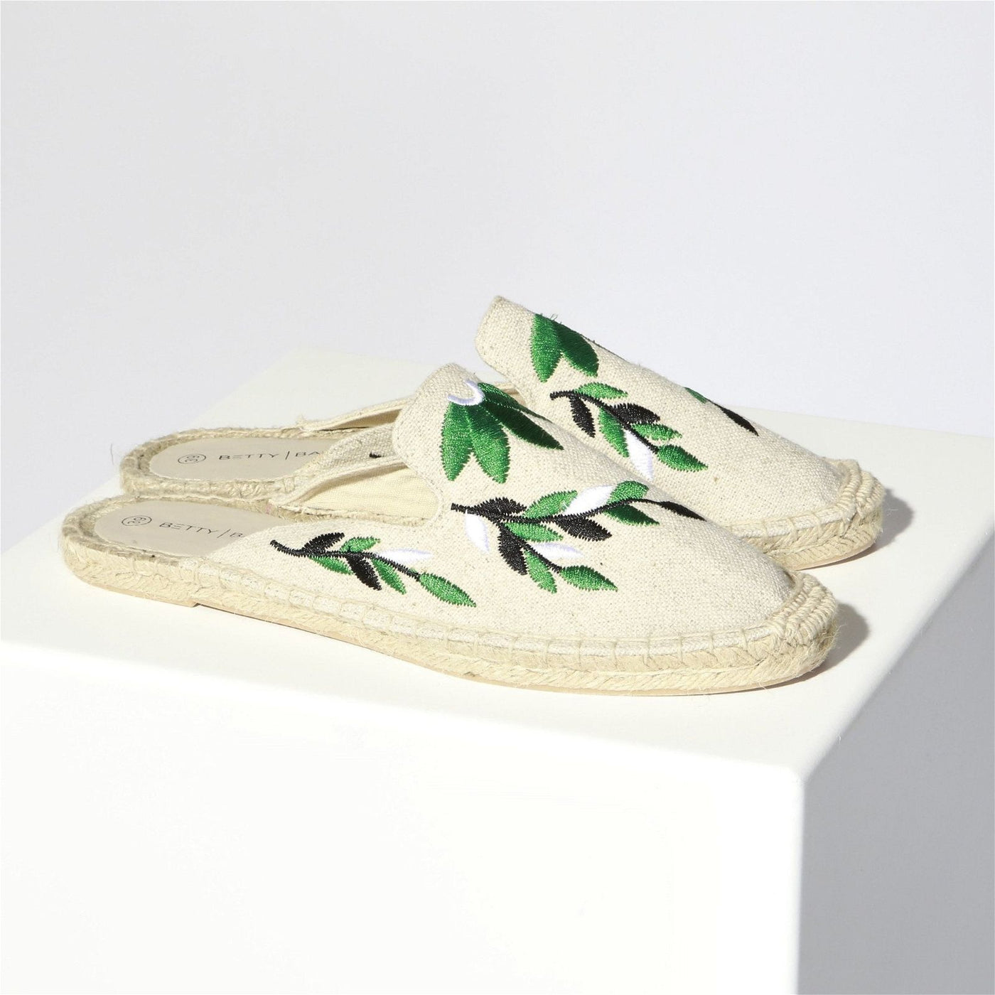 Betty Basics Fiesta Canvas Mule in Natural - Hey Sara