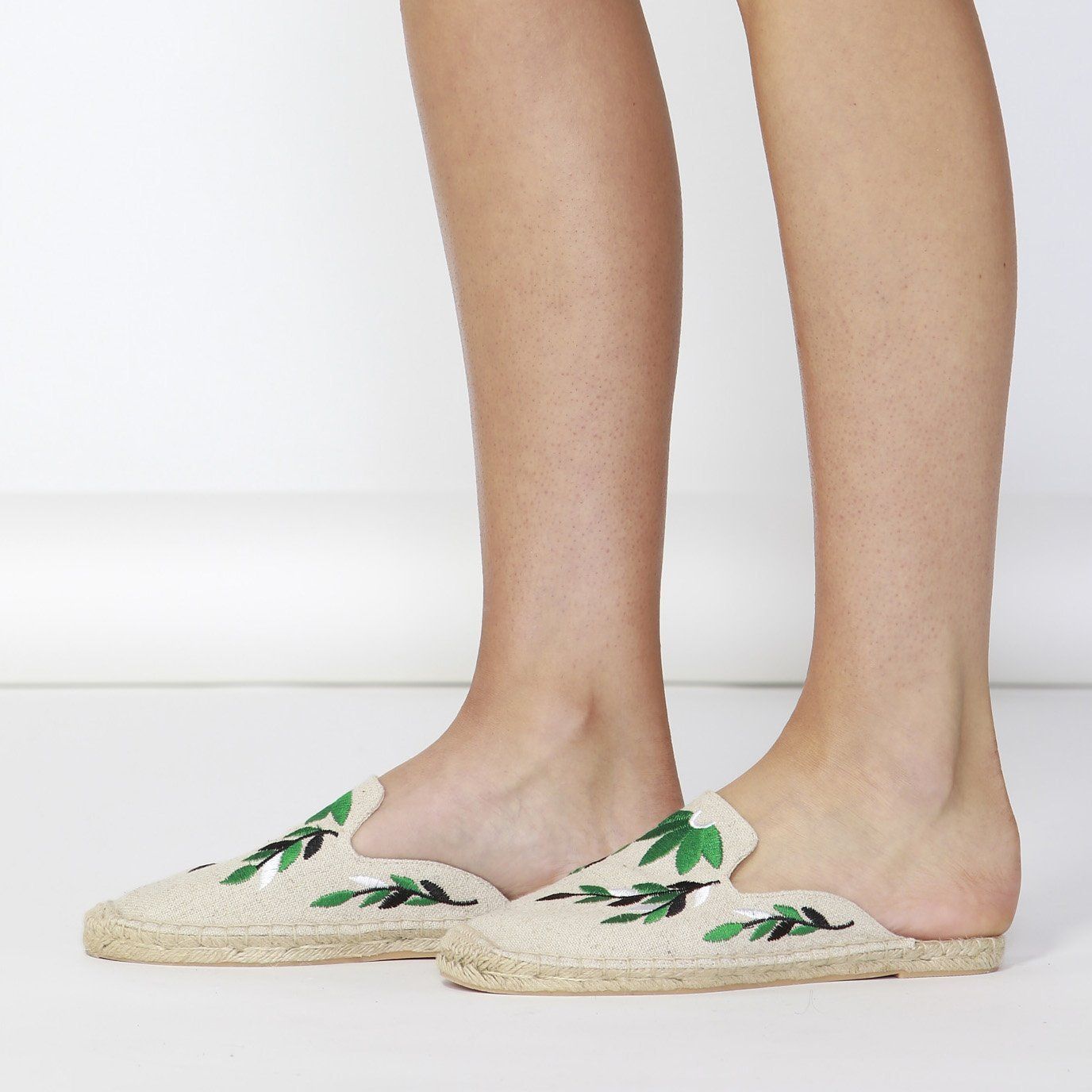 Betty Basics Fiesta Canvas Mule in Natural - Hey Sara